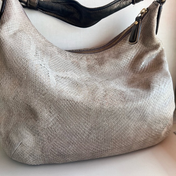 Coach Kristin Hobo Metallic Embossed Python - Picture 5 of 9